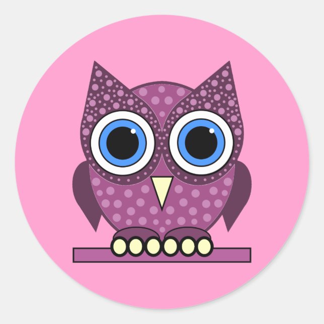 Sticker Rond chouette (Devant)