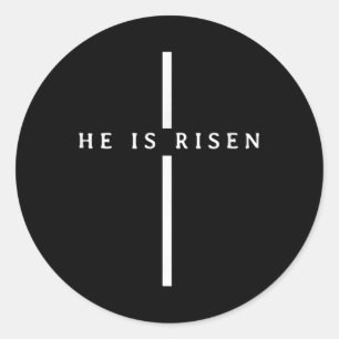 Sticker Rond Chrétiens Jésus Il Est Ressuscité La Bible De Pâqu
