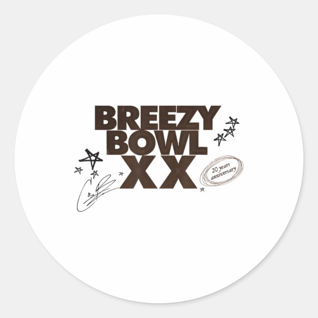 Sticker Rond Chris Breezy Xx 2025 (Devant)