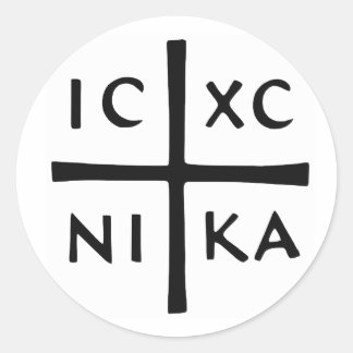 Sticker Rond Christ Conquérant — IC-XC NI-KA