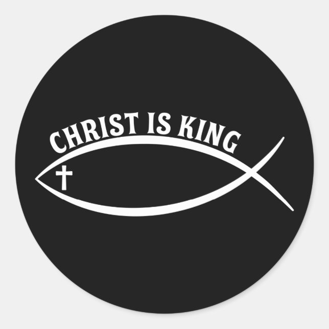 Sticker Rond Christ est roi (Devant)