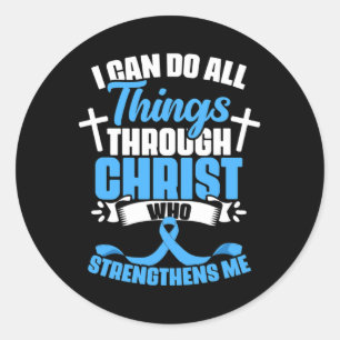 Sticker Rond Christ Jésus Diabète Guerrier Diabète Diabète Aw