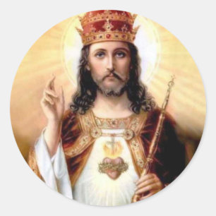 Sticker Rond Christ le Roi