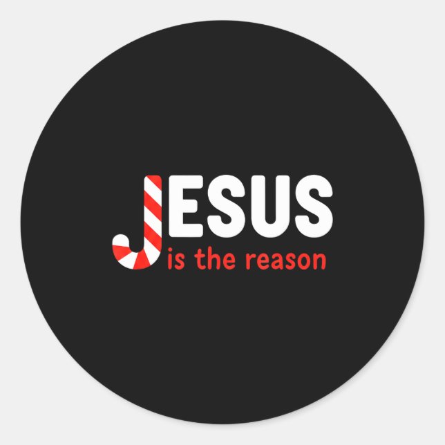 Sticker Rond Christian Jesus Is The Reason For The Season Chris (Devant)