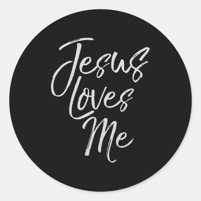 Sticker Rond Christian Love Quote Gift For New Believers Jesus  (Devant)