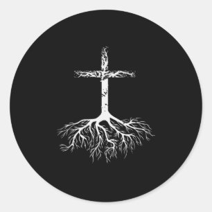 Sticker Rond Christian Racine ta foi en Jésus Christ Racine Tr