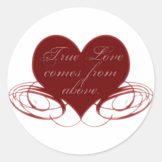 Sticker Rond Christian Valentine's Day Cartes, Tee - shirts & C