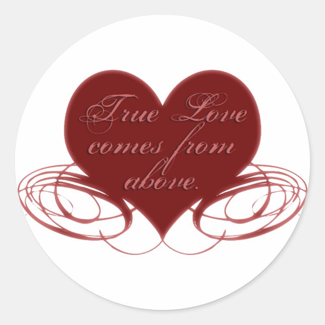Sticker Rond Christian Valentine's Day Cartes, Tee - shirts & C (Devant)