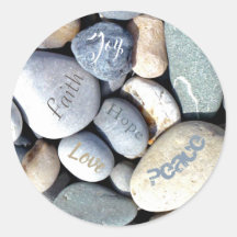 Christian Value Love Hope Faith Joy Peace Pebbles