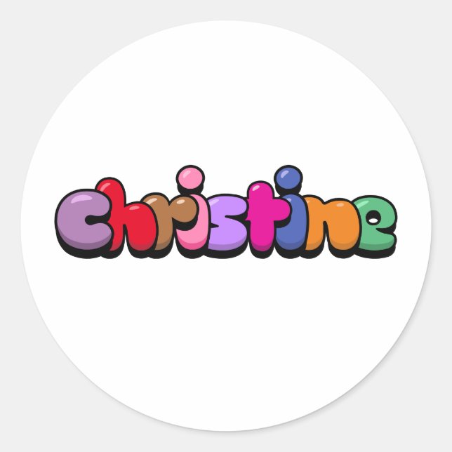 Sticker Rond Christine (Devant)