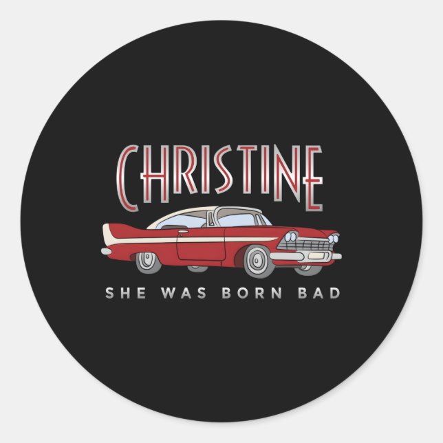 Sticker Rond Christine Car Model Automotive (Devant)