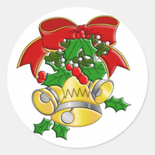 Sticker Rond Christmas Bells