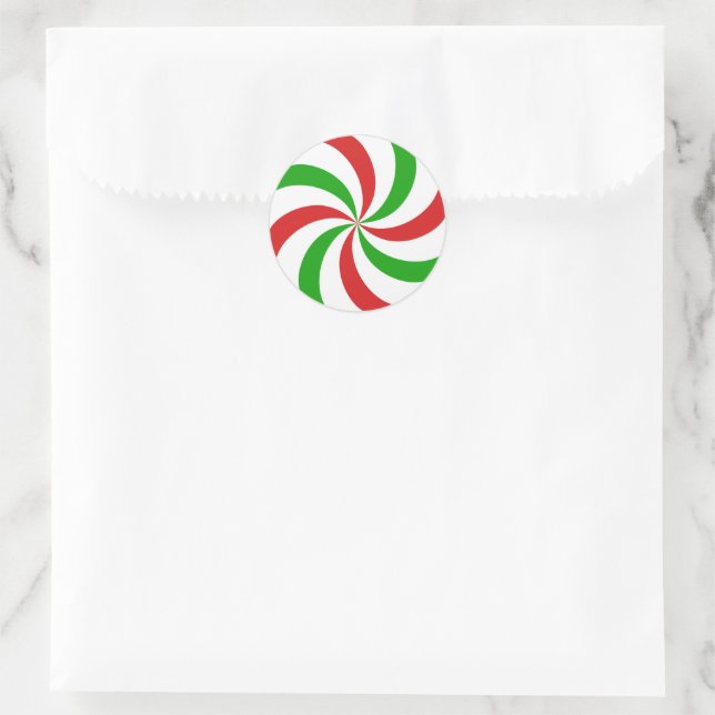 Sticker Rond Christmas candy (Sac)