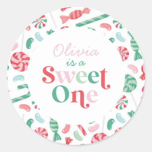 Sticker Rond Christmas Candy Sweet Un premier anniversaire