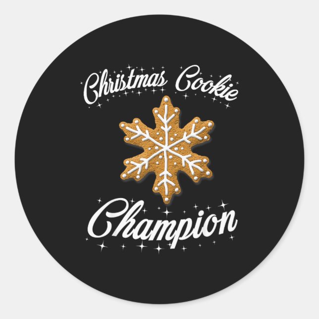 Sticker Rond Christmas Cookie Chamon Baker  (Devant)