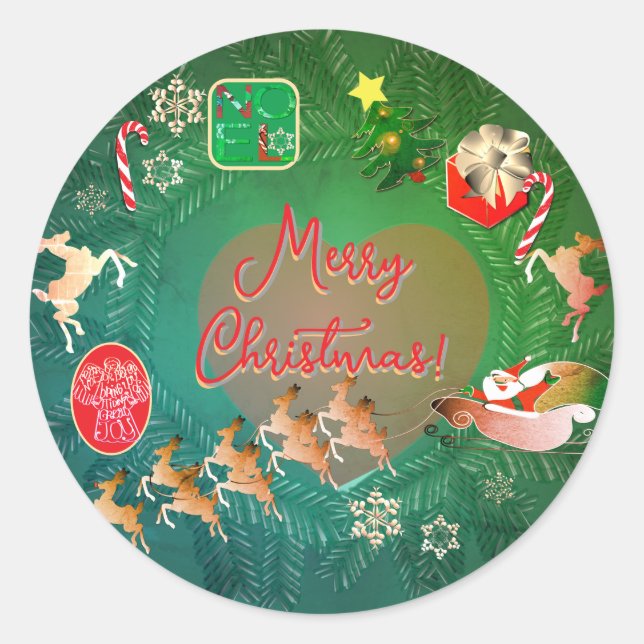Sticker Rond Christmas Nostalgia  (Devant)