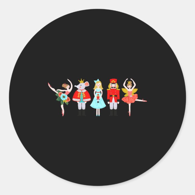 Sticker Rond Christmas Nutcracker Character Illustrations  (Devant)