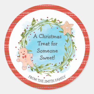 Sticker Rond Christmas Treat Quelqu'un de sucré