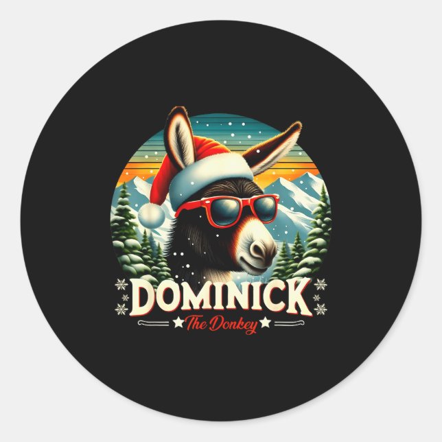 Sticker Rond Christmas Xmas Dominick The Christmas Cheer  (Devant)