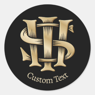 Sticker Rond Christogramme IHS