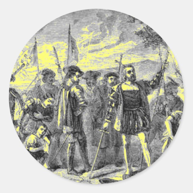 Sticker Rond Christophe Colomb (Devant)