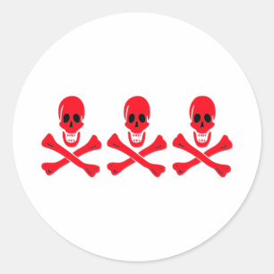 Sticker Rond Christopher Condent-Rouge