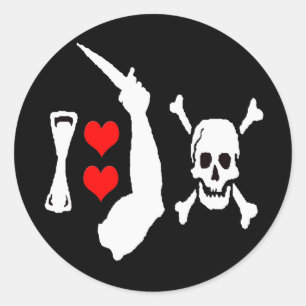 Sticker Rond Christopher Moody - Coeurs