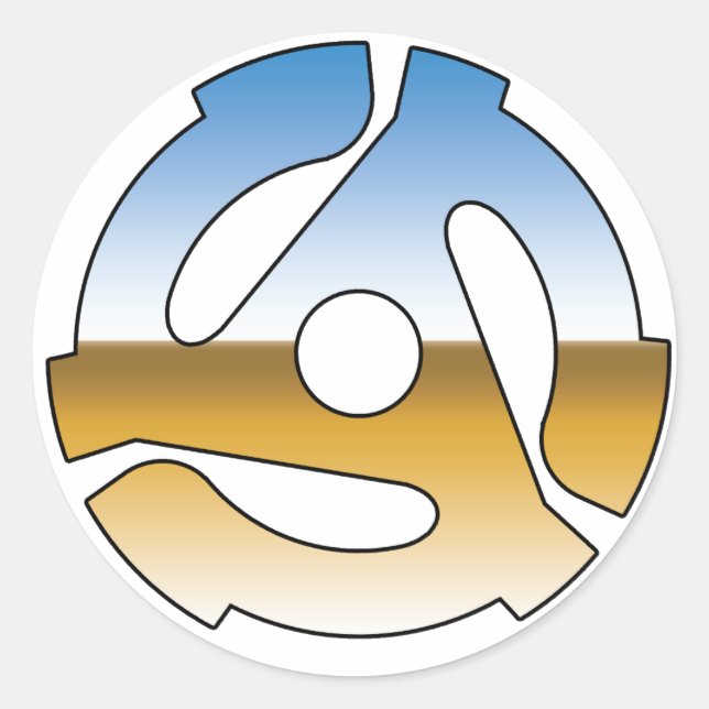 Sticker Rond Chrome 45 tr/min (Devant)