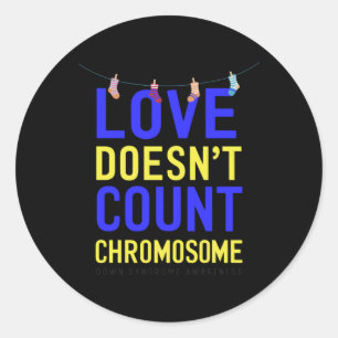 Sticker Rond Chromosomes De L'Amour - Au-Delà De Nombres Sticke