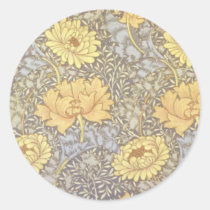 Sticker Rond Chrysanthème Fleurs de Maman William Morris