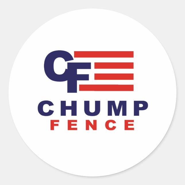 Sticker Rond CHUMP 2016 - Anti-Trump - (Devant)