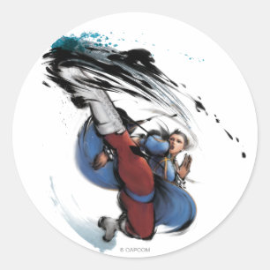 Sticker Rond Chun-Li Kick