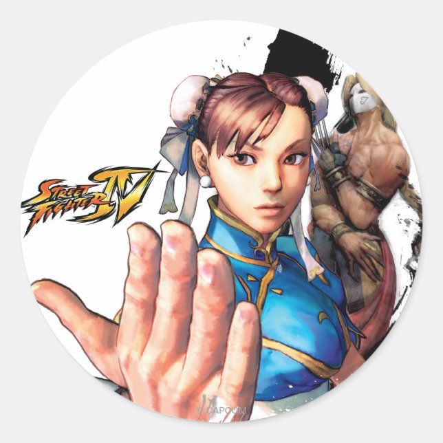 Sticker Rond Chun-Li Vs. Vega (Devant)
