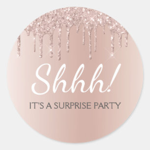 Sticker Rond Chut ! Anniversaire Surprise Anniversaire