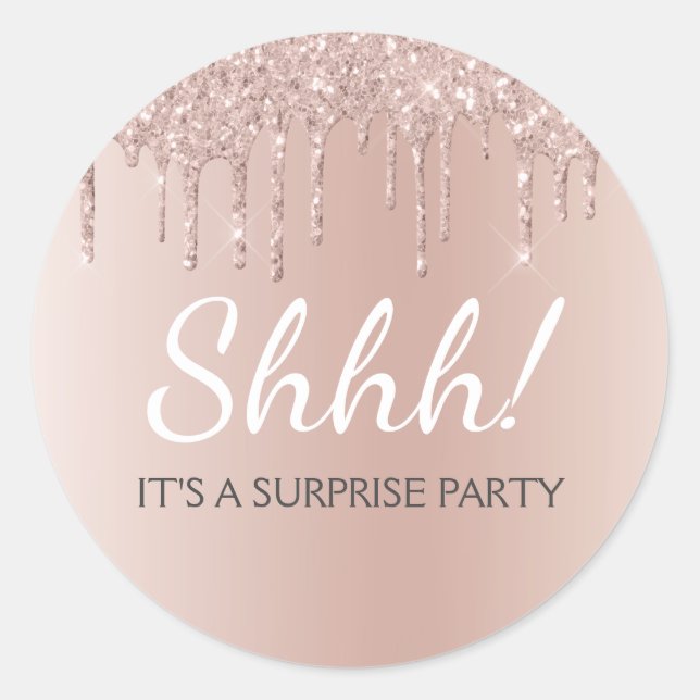 Sticker Rond Chut ! Anniversaire Surprise Anniversaire (Devant)