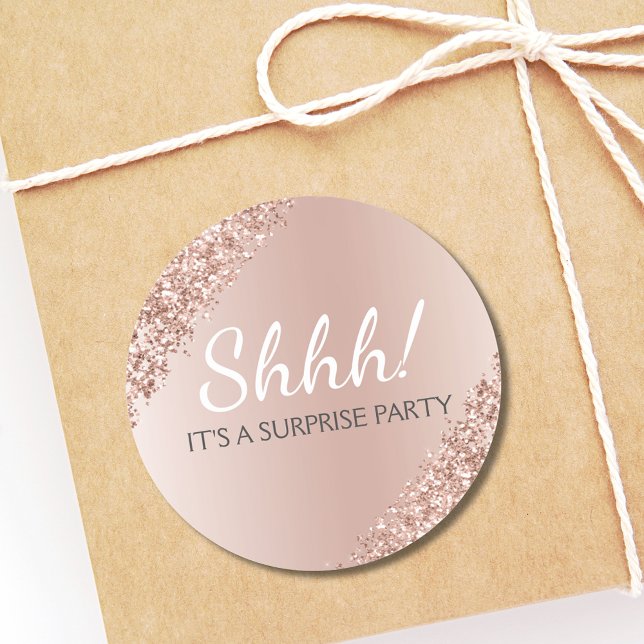 Sticker Rond Chut ! Anniversaire Surprise Anniversaire (Créateur téléchargé)