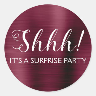 Sticker Rond Chut ! Fête d'anniversaire surprise