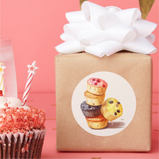 Sticker Rond Chute de la tour Muffin