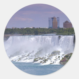 Sticker Rond Chutes américaines au parc d'état de Niagara Falls