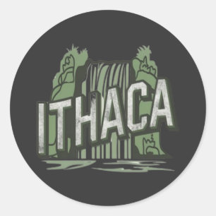 Sticker Rond chutes d'Ithaque