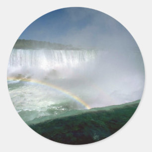 Sticker Rond Chutes du Niagara et domestique de la brume, New