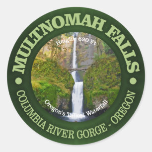Sticker Rond Chutes Multnomah