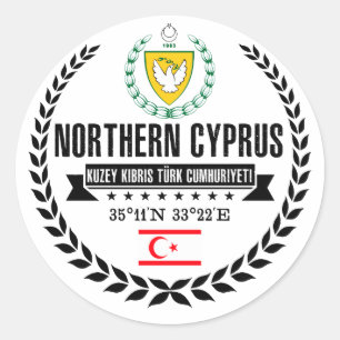 Sticker Rond Chypre du Nord