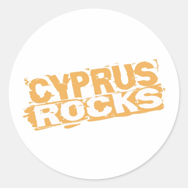 Sticker Rond Chypre Rocks (Devant)