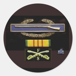 Sticker Rond CIB bleu de bleus de fantôme