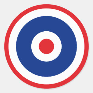 Sticker Rond Cible du drapeau thaïlandais