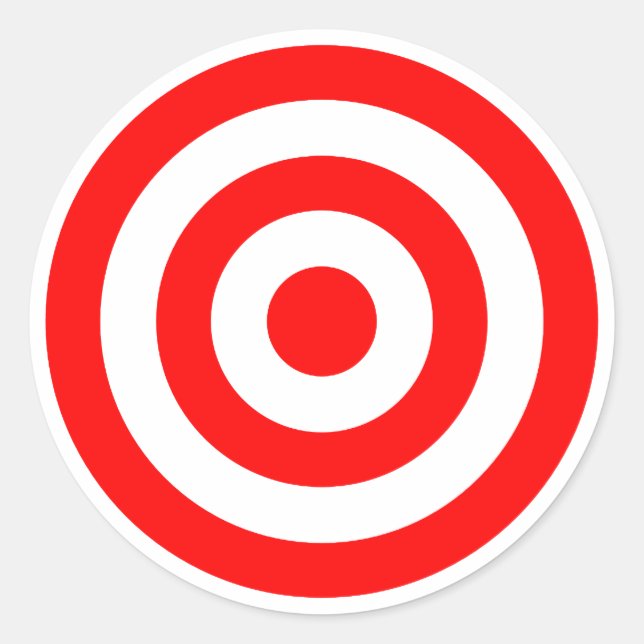 Sticker Rond Cible rouge Bullseye (Devant)