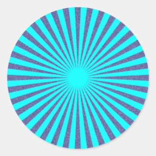 Sticker Rond Cible Turquoise -