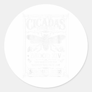 Sticker Rond Cicada Brood Xiv Été 2025 Réunion Tour d'été 2025 