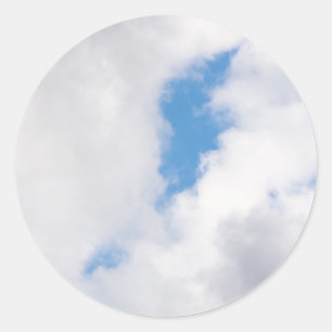 Sticker Rond Ciel couvert